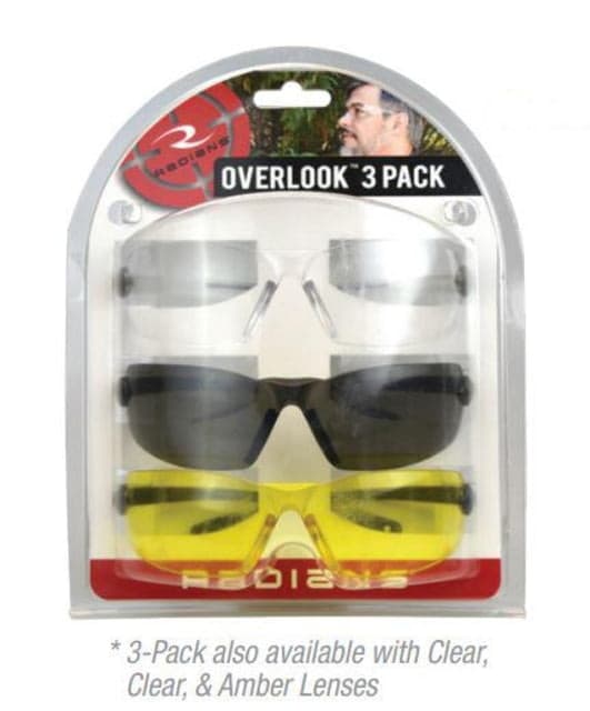 Radians Overlook Glasses Combo Pack - Clear Amber Smoke