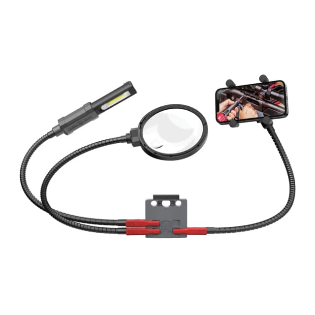Real Avid Smart-Assist Plug And Play Hands-Free Accessory System Mount Quick-Connect Clip 4 Locking Ports Smart Dock 5in Magnifying Glass 180 Lumen