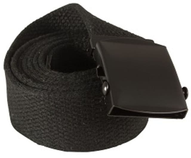 Red Rock Outdoor Gear Cotton Web Belt 54in Plated Roller Buckle Black w/ Black