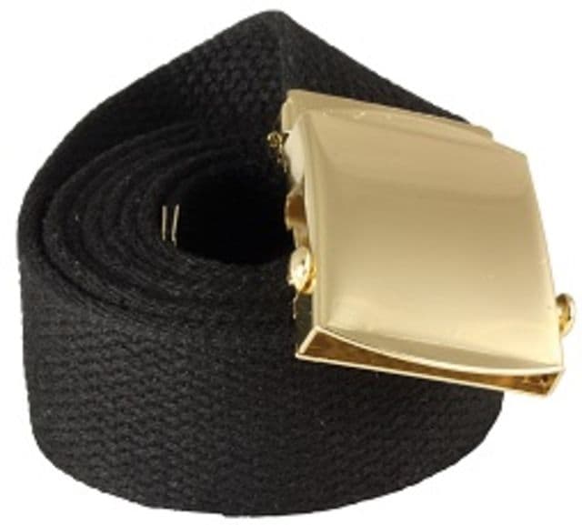 Red Rock Outdoor Gear Cotton Web Belt 54in Plated Roller Buckle Black w/ Brass