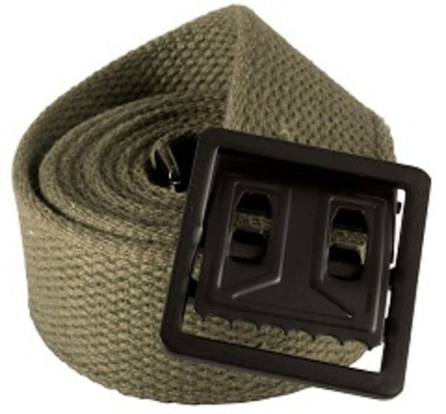 Red Rock Outdoor Gear Cotton Web Belt 54in Open-Face Buckle Olive w/ Black