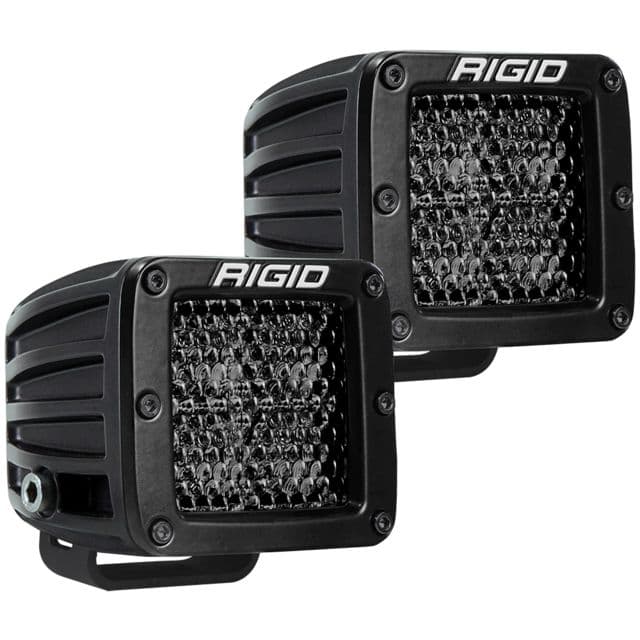 Rigid Industries D-Series Pro Spot Diffused Midnight Surface Mount - Pair