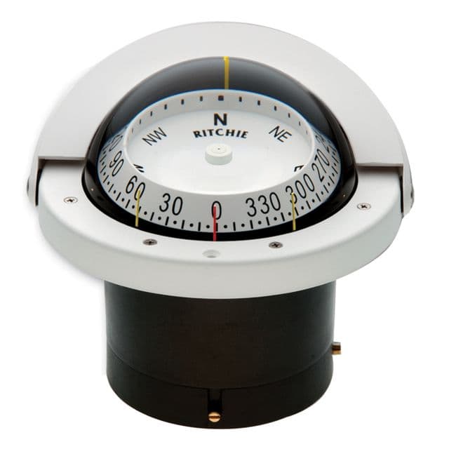 Ritchie Navigator Compass - Flush Mount - White