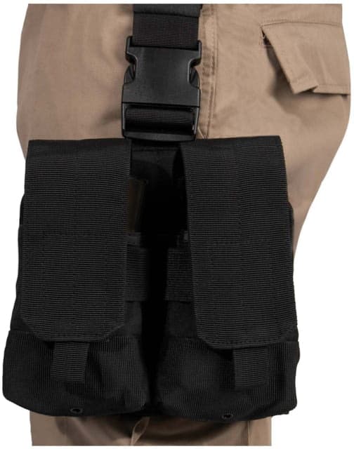 Rothco Drop Leg Double Mag Pouch Black