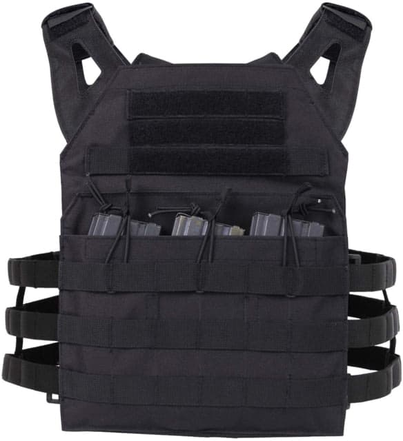 Rothco Lightweight Armor Plate Carrier Vest Black Black-Regular