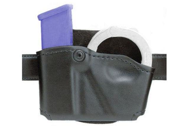 Safariland Concealment Magazine Holder Paddle Single w/Cuff Pouch - STX Basket Weave Black