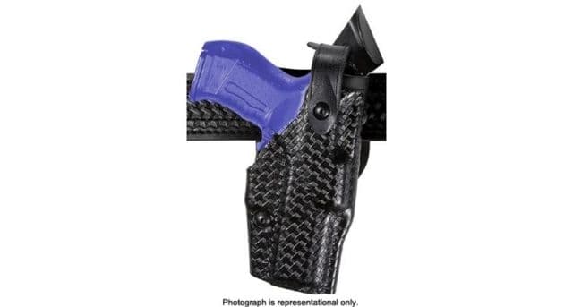 Safariland 6360 Level III Retention ALS/SLS Duty Mid-Ride Holster Smith & Wesson M&P 9/Smith & Wesson M&P 40 Right Hand STX Basket Weave Black