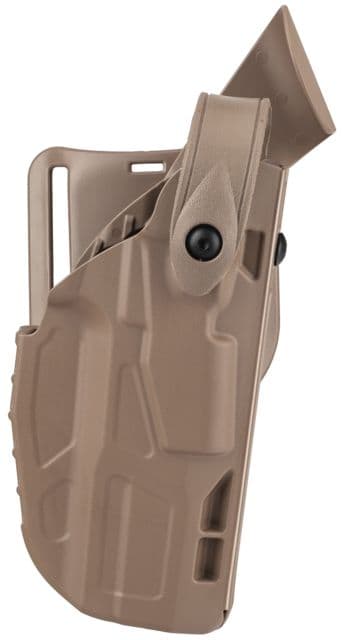 Safariland 7360 7TS ALS/SLS Mid-Ride Level III Retention OWB Duty Holster Smith & Wesson M&P 9/Smith & Wesson M&P 40 Right Hand STX Plain FDE Brown