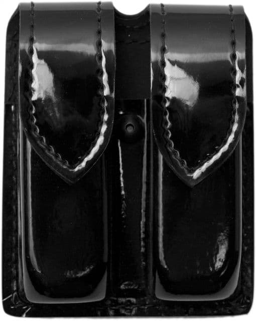Safariland 77 Double Handgun Magazine Pouch - Hi Gloss Black Ambidextrous