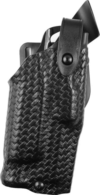 Safariland Level III Retention ALS/SLS Duty Mid-Ride Holster Springfield Armory 1911-A1 Operator Right Hand STX Basket Weave Black