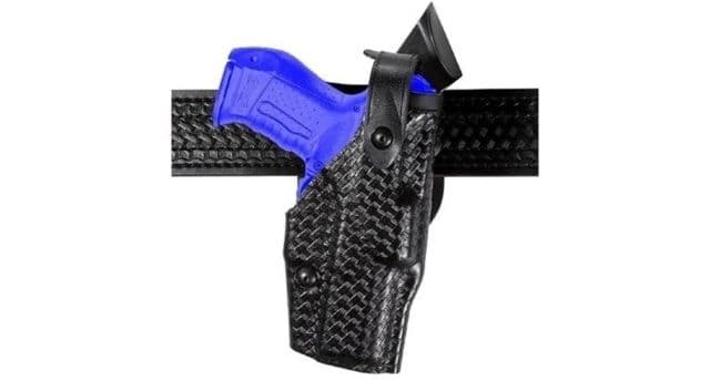 Safariland Level III Retention ALS/SLS Duty Mid-Ride Holster Springfield Armory 1911 Right Hand STX Hi Gloss Black