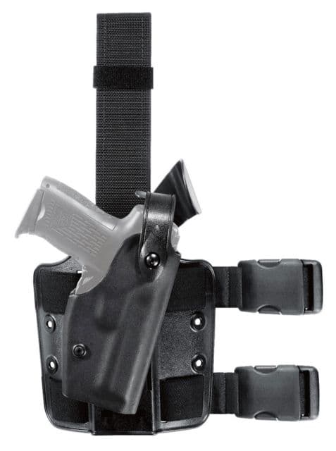 Safariland Model SLS Drop-Leg Glock Holster Glock 31/Glock 17/Glock 22 Right Hand Plain Black