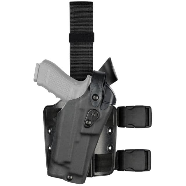Safariland Model 6304RDS-SP10 ALS/SLS Drop Leg Holster S&W M&P 9L 5in w/o Thumb Safety w/SF X200/X300 RH Plain No Thumb Safety Single Strap Universal