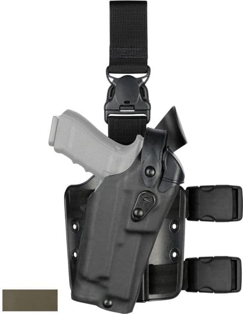 Safariland 6305 ALS/SLS Drop-Leg Glock Holster w/Quick-Release Leg Strap Glock 20/Glock 21 Right Hand STX Foliage Green