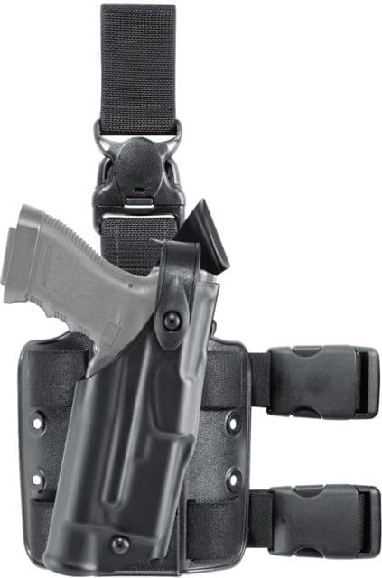Safariland 6305 Als/Sls Drop-Leg Glock Holster W/Quick-Release Leg Strap Glock 20/Glock 21 Right Hand Stx Plain Black