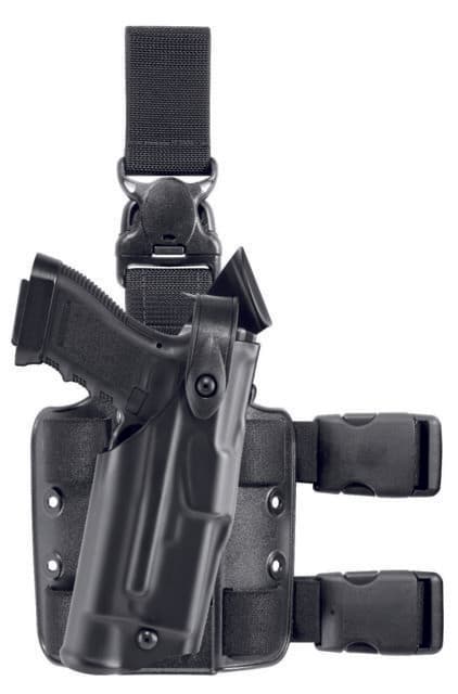 Safariland ALS/SLS Drop-Leg Glock Holster w/Quick-Release Leg Strap Glock 31/Glock 17/Glock 22 Right Hand STX Tactical Black
