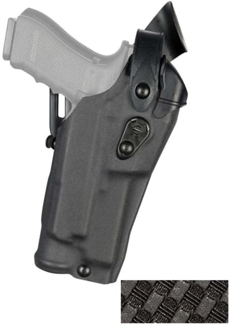 Safariland 6360RDS Level III Retention ALS/SLS Duty OWB Belt Holster Smith & Wesson M&P 9 M2.0 Right Hand STX Basket Weave Black 6360RDS-2222-481