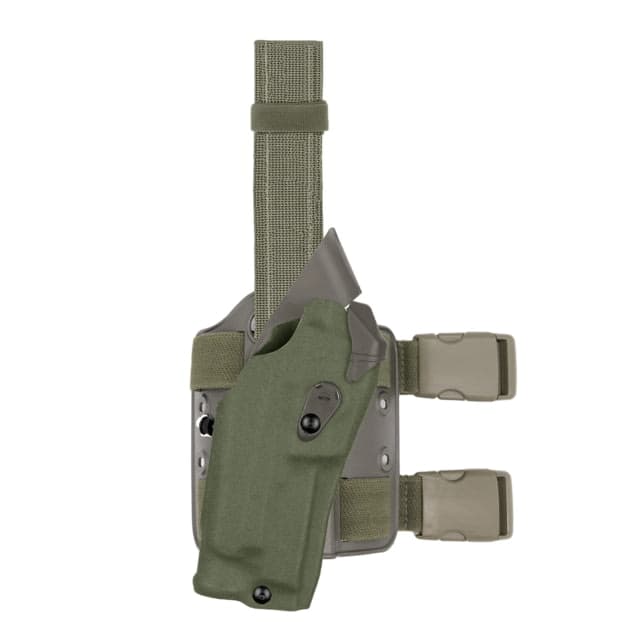 Safariland Model 6384RDS ALS OMV Tactical Drop Leg Holster Glock 47 w/ Light Right Camo Green