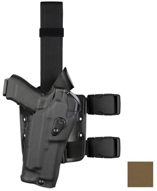 Safariland 6384RDS ALS OMV Drop Leg Glock Tactical Holster SIG Sauer P320 RX/SIG Sauer M17/SIG Sauer P320 X-Full Right Hand Cordura Coyote Brown