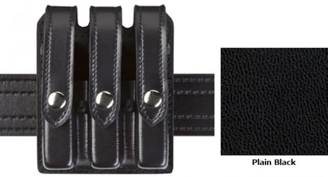 Safariland Model 777 Slim Triple Mag Pouch w/Flap B/W Black Colt 1911