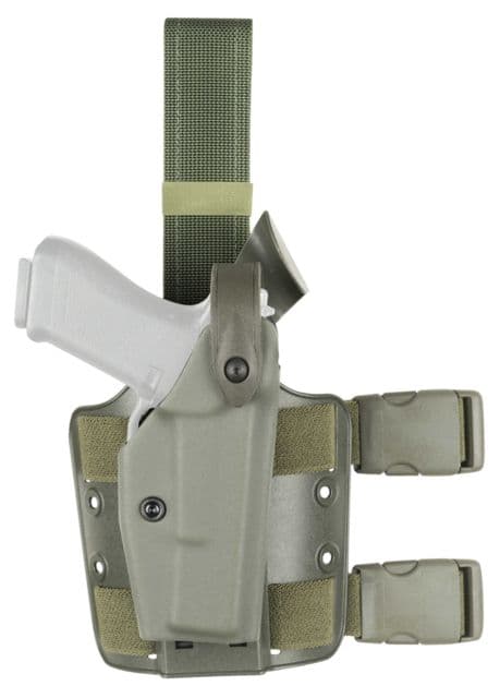 Safariland SLS Tactical Holster w/Dbl Leg Straps FNH Five-Seven OD Green Right Hand