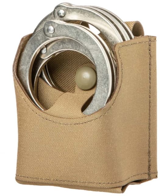 Sentry Double Pouch Open Top Handcuffs Coyote Brown