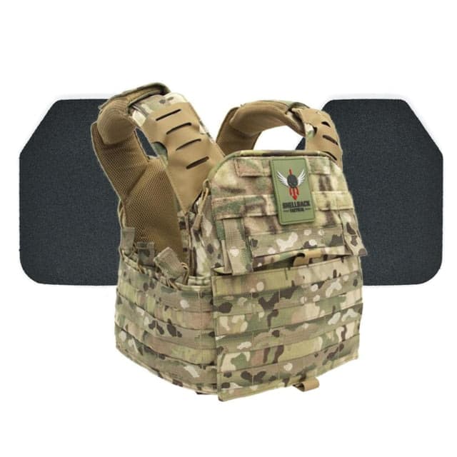 Shellback Tactical Banshee Elite 2.0 Body Armor Kit with Level III+ Model P5mmSAO Armor Plates Multicam One Size