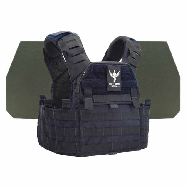 Shellback Tactical Banshee Elite 2.0 Level IV Body Armor Kit with Model L410 Plates Navy Blue One Size