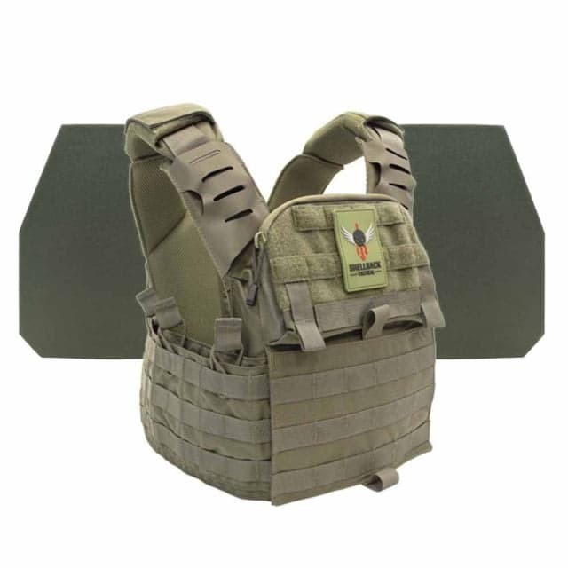 Shellback Tactical Banshee Elite 2.0 Level IV Body Armor Kit with Model L410 Plates Ranger Green One Size