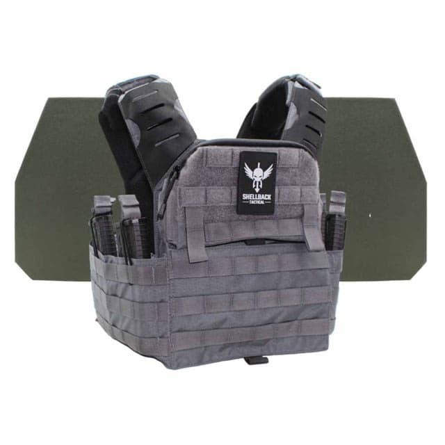 Shellback Tactical Banshee Elite 2.0 Level IV Body Armor Kit with Model L410 Plates Wolf Grey One Size