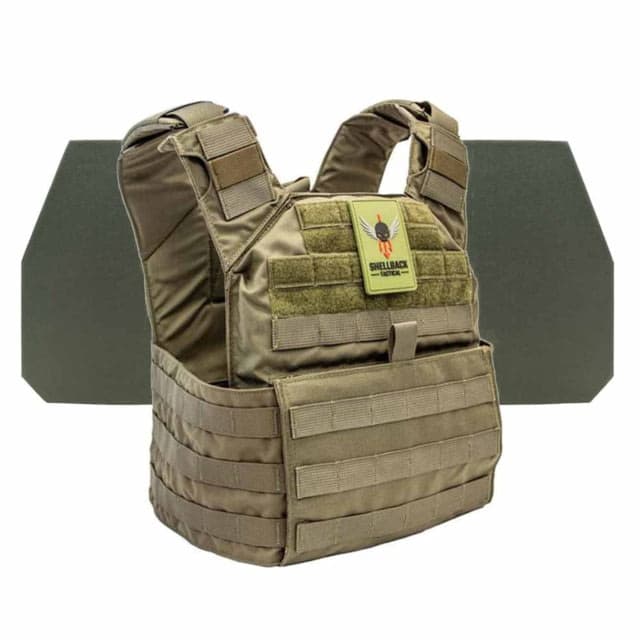 Shellback Tactical Banshee Rifle Level IV Body Armor Kit with Model L410 Plates Ranger Green One Size