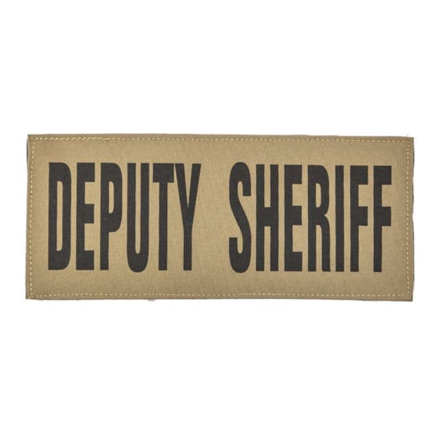 Shellback Tactical Deputy Sheriff ID Placard Hook Back 3 x 7inch Black on Coyote One Size Fits Most