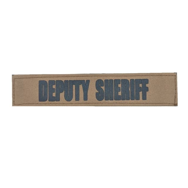 Shellback Tactical Id Placard W/ Hook Back 1x5in Deputy Sheriff/Black On Coyote