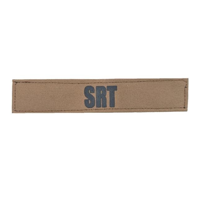Shellback Tactical Id Placard W/ Hook Back 1x5in Srt/Black On Coyote