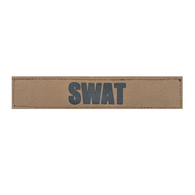 Shellback Tactical Id Placard W/ Hook Back 1x5in Swat/Black On Coyote