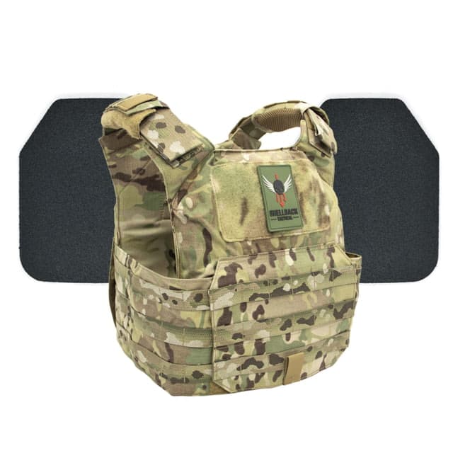Shellback Tactical Patriot Body Armor Kit with Level III+ Model P5mmSAO Armor Plates Multicam One Size