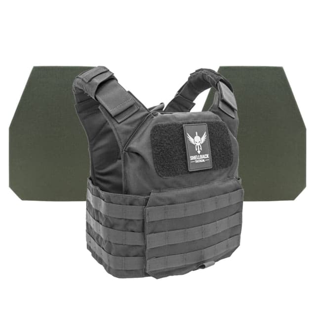 Shellback Tactical Patriot Level IV Body Armor Kit with Model L410 Plates Black One Size