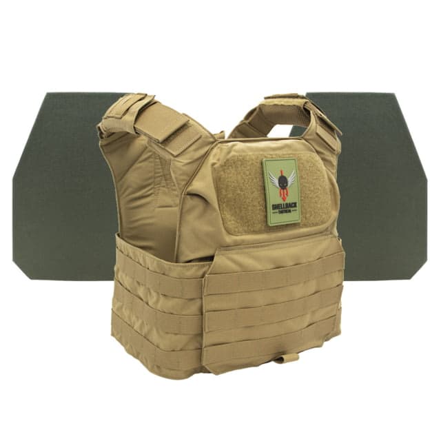 Shellback Tactical Patriot Level IV Body Armor Kit with Model L410 Plates Coyote One Size