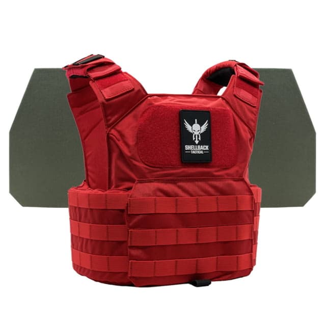 Shellback Tactical Patriot Level IV Body Armor Kit with Model L410 Plates Range Red One Size