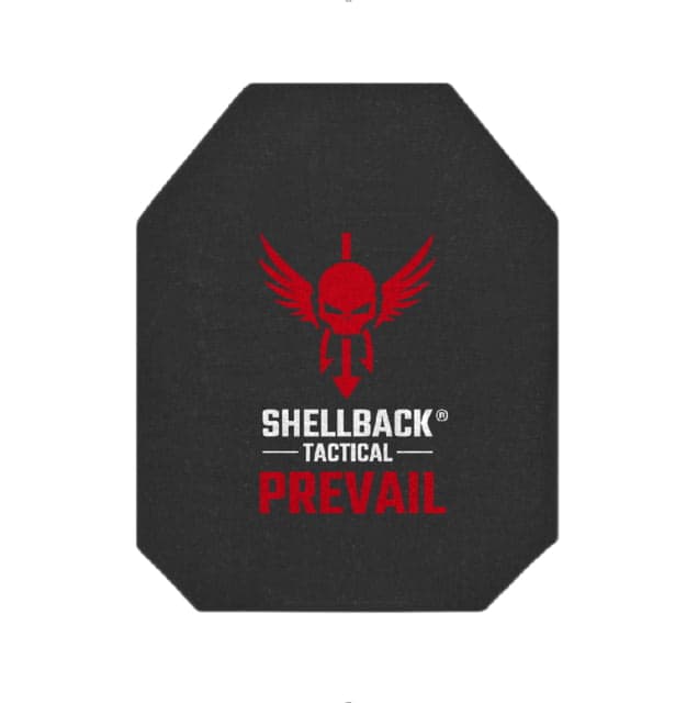 Shellback Tactical Prevail Series 4S17 Level IV Single Curve 10 x 12 Hard Armor Plate Black 10 x 12