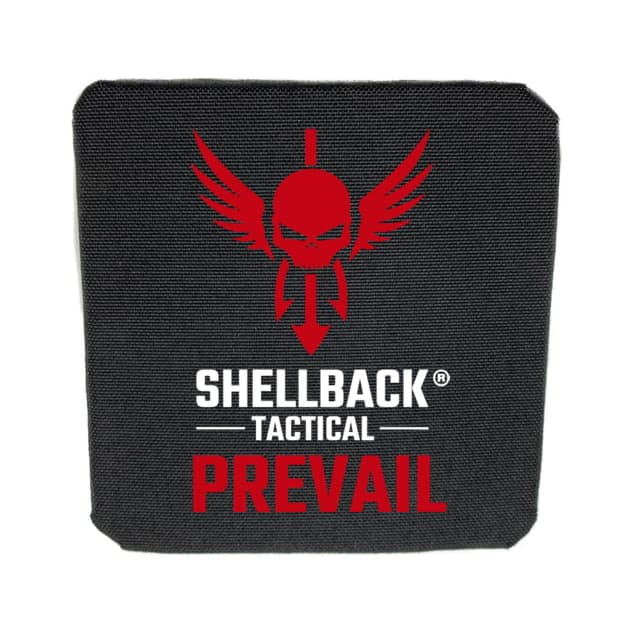 Shellback Tactical Prevail Series 4S17 Level IV Single Curve 6 x 6 Hard Armor Plate Black 6 x 6