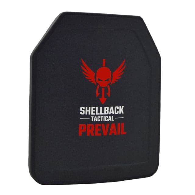 Shellback Tactical Prevail Series SAPI Sized Stand Alone Level III+ Hard Armor Plate Black XLarge