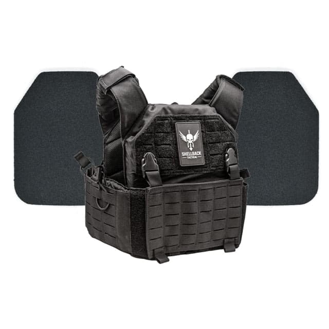 Shellback Tactical Rampage 2.0 Body Armor Kit with Level III+ Model P5mmSAO Plates Black One Size