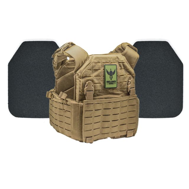 Shellback Tactical Rampage 2.0 Body Armor Kit with Level III+ Model P5mmSAO Plates Coyote One Size