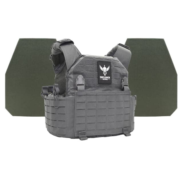 Shellback Tactical Rampage 2.0 Level IV Body Armor Kit with Model L410 Plates Wolf Grey One Size