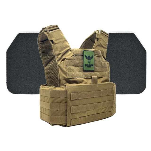 Shellback Tactical Skirmish Body Armor Kit with Level III+ Model P5mmSAO Plates Coyote One Size