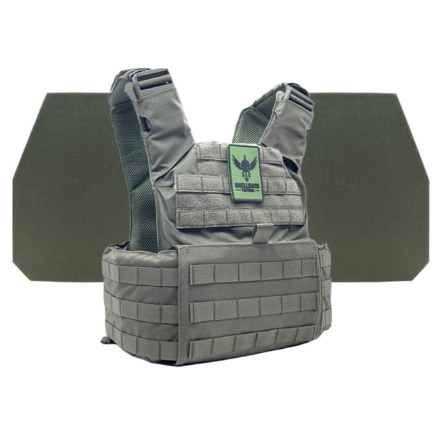 Shellback Tactical Skirmish Level IV Body Armor Kit with Model L410 Plates Ranger Green One Size