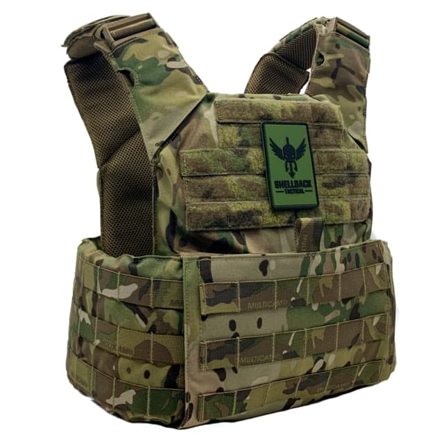 Shellback Tactical Skirmish Plate Carrier Shooter and SAPI Multicam One Size