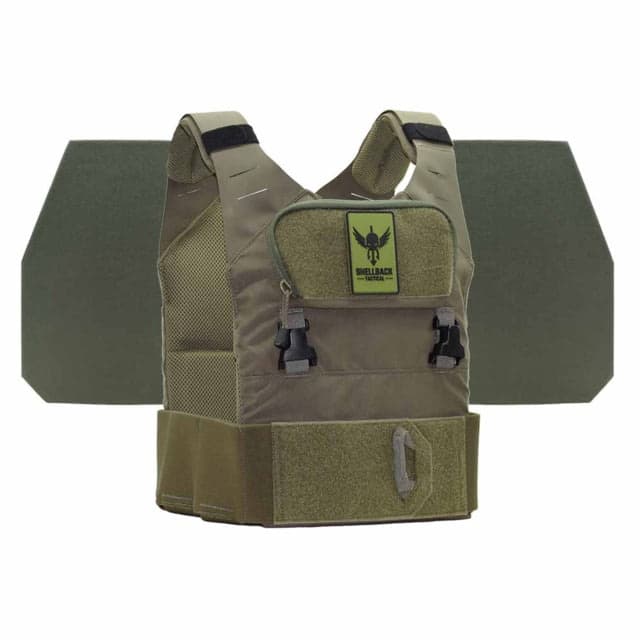 Shellback Tactical Stealth 2.0 Level IV Body Armor Kit with Model L410 Plates Ranger Green One Size