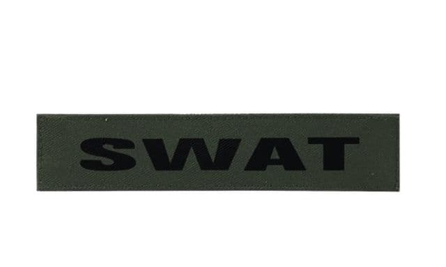 Shellback Tactical Swat Id-Placard Hook Back 1 X 5inch Black On Olive One Size Fits Most